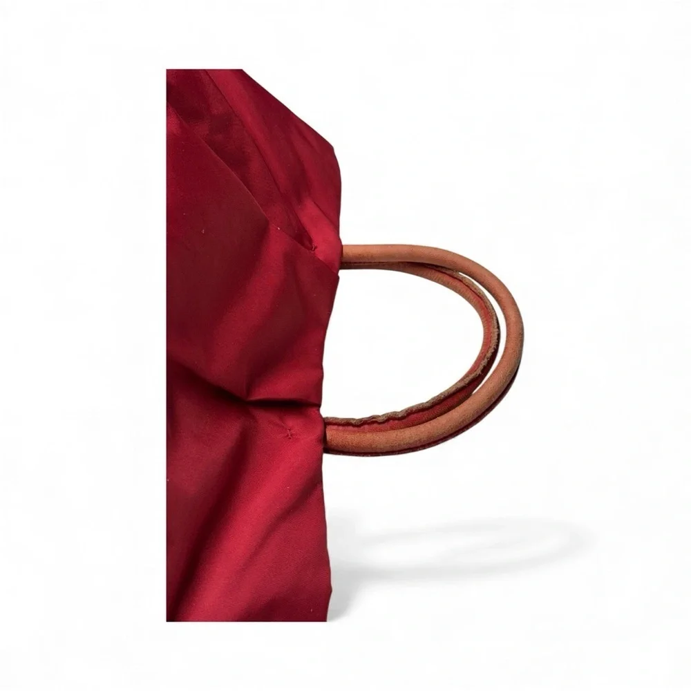Prada Fiocco Bow Tessuto/Nylon Tote Bag Red